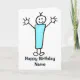 Cute Boy Blue Birthday Card | Zazzle