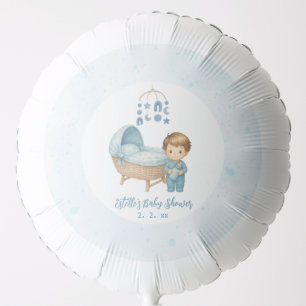 Cute Boy Blue Nursery Baby Shower Balloon