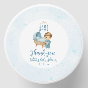 Cute Boy Blue Nursery Baby Shower  Mini Candle Favors