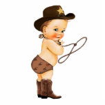 Cute Boy Cowboy Baby Shower Cake Topper  Cutout at Zazzle