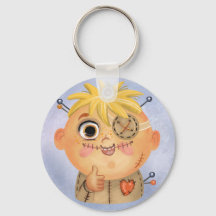 Cute boy in a Voodoo costume Classic Round Sticke