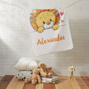 Cute boy lion Baby Blanket