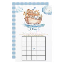 Cute Boy Noah's Ark Baby Shower Cloud Bingo Games