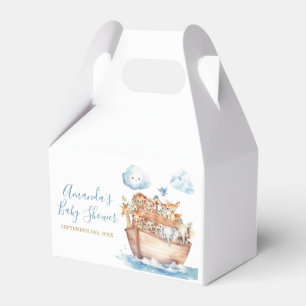 Cute Boy Noah's Ark Baby Shower Favor Boxes