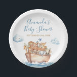 Cute Boy Noah's Ark Baby Shower Paper Plates<br><div class="desc">Cute Boy Noah's Ark Baby Shower Paper Plates
Wording can be changed into any occasion</div>