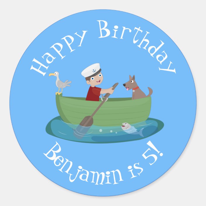 Cute Boy Sailor And Dog Rowing Boat Cartoon Classic Round Sticker Zazzle Com Related images from istock more. cute boy sailor and dog rowing boat cartoon classic round sticker zazzle com