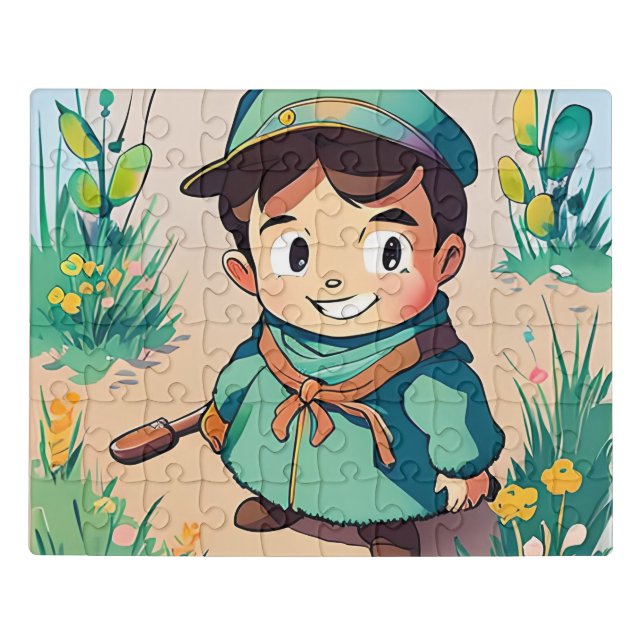 Cute Boy Scout  Jigsaw Puzzle (Puzzle Horizontal)