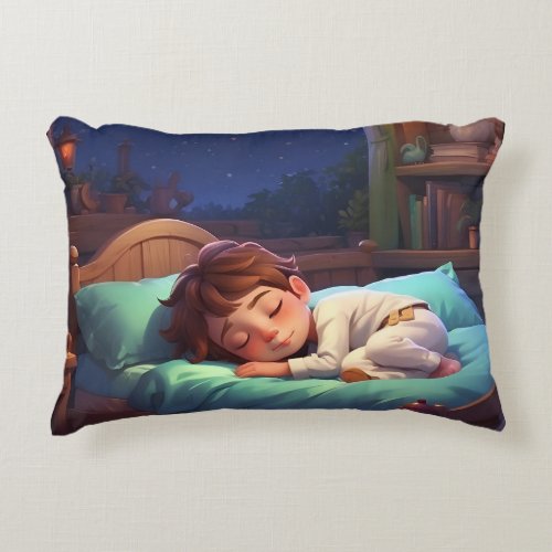 cute boy seeping on pillow 