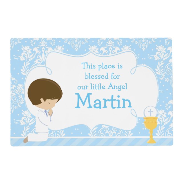 Cute Boy 'This place is blessed' Placemat (Front)