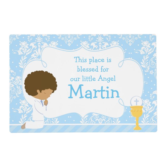 Cute Boy 'This place is blessed' Placemat (Front)