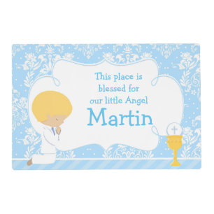 Cute Boy 'This place is blessed' Placemat