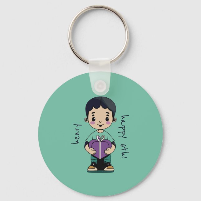 Cute Boy Tote Keychain (Front)