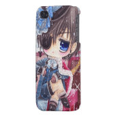 Cute boy with eye patch iPhone case (Back Left)