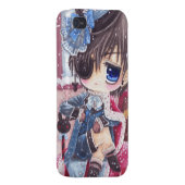 Cute boy with eye patch iPhone case (Back Right)