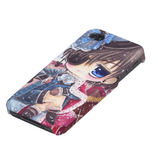 Cute boy with eye patch iPhone case (Bottom)