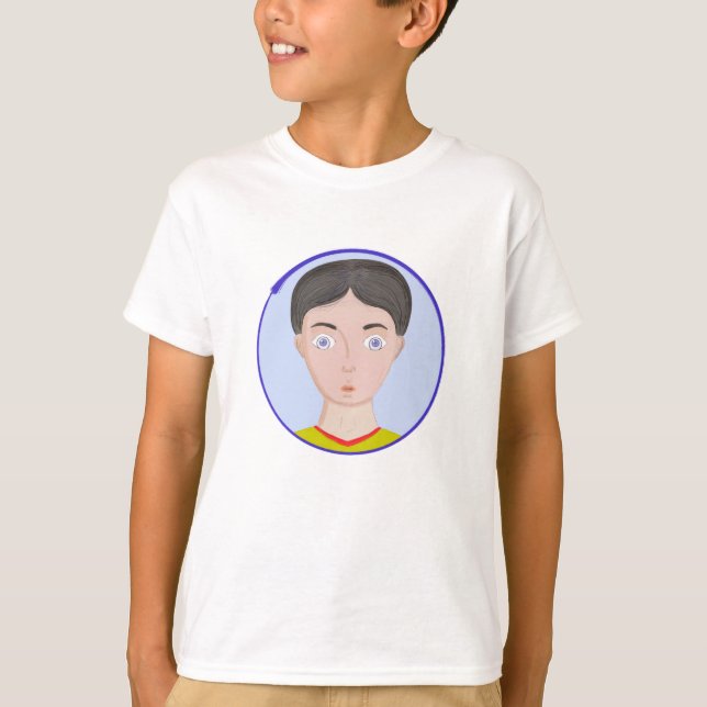 Cute Boy with Huge Eyes T-Shirt (Front)