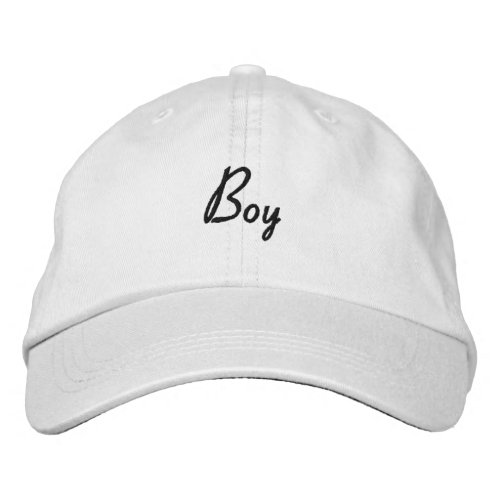 Cute Boy Young Beautiful Handsome White Color_Hat  Embroidered Baseball Cap