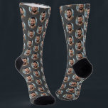 Cute Boyfriend Photo for Girlfriend Dark Gray Socks<br><div class="desc">These cute boyfriend photo (for girlfriend) dark gray socks feature your own photo in trendy offset pattern and are a cute way for your girlfriend or wife to remember you as she pulls on her socks! This is a great Christmas or birthday gift and your girlfriend or wife will love...</div>