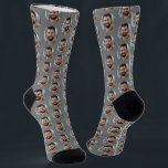 Cute Boyfriend Photo for Girlfriend Light Gray Socks<br><div class="desc">These cute boyfriend photo (for girlfriend) light gray socks feature your own photo in trendy offset pattern and are a cute way for your girlfriend or wife to remember you as she pulls on her socks! This is a great Christmas or birthday gift and your girlfriend or wife will love...</div>