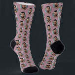 Cute Boyfriend Photo for Girlfriend Mauve Socks<br><div class="desc">These cute boyfriend photo (for girlfriend) mauve socks feature your own photo in trendy offset pattern and are a cute way for your girlfriend or wife to remember you as she pulls on her socks! This is a great Christmas or birthday gift and your girlfriend or wife will love them...</div>