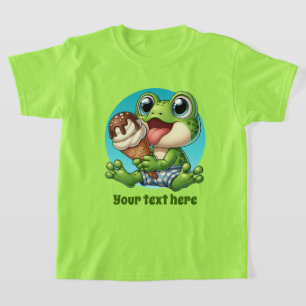 Cute boys beach frog customizable T-Shirt
