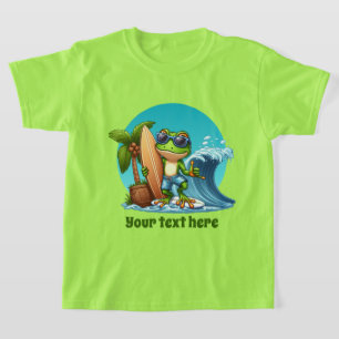 Cute boys beach frog customizable T-Shirt