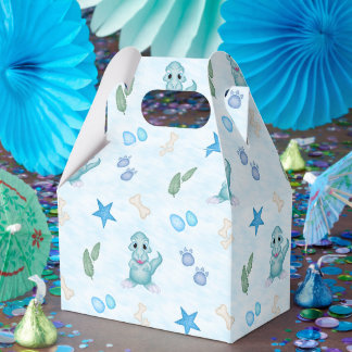 Cute Boys Dino Birthday Dinosaur Favor Boxes