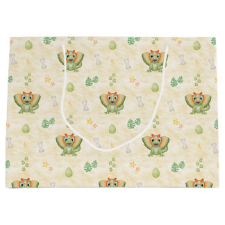 Cute Boys Dino Birthday Dinosaur Large Gift Bag