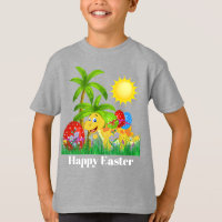 Cute boys Easter Dinosaur add name mesage t-shirt
