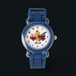 cute boys Fireman add name Watch<br><div class="desc">design by www.etsy.com/shop/TheArtfulDesign</div>