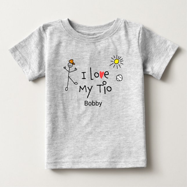 Cute Boys I love My Tio Baby Tee (Front)