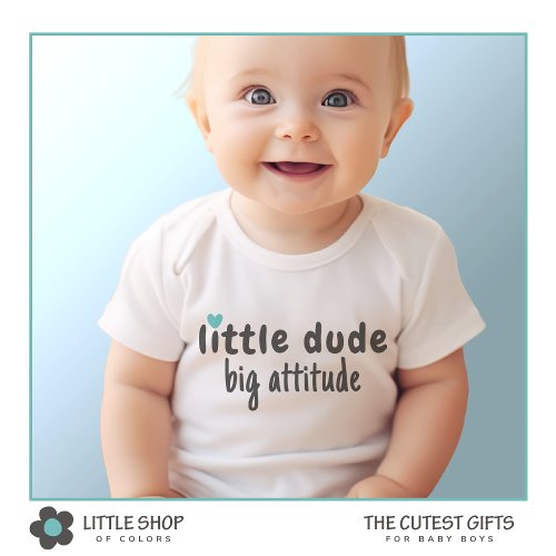 Cute Boys Little Dude Baby Bodysuit