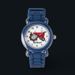 Cute boys red tractor add name watch<br><div class="desc">design by originalartwork@delightful_doodles.com back by www.SonyaDeHart.com</div>