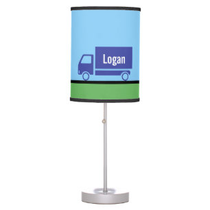 Cute Boys Room with Truck & Name Table Lamp
