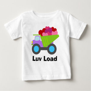 Cute Boys Truck Hearts Baby T-Shirt