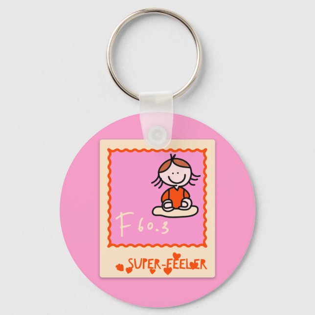 Cute BPD “Super-feeler” | DBT Gift Keychain (Front)