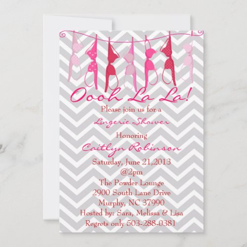 Cute Bra Bridal/Lingerie Shower Invitation