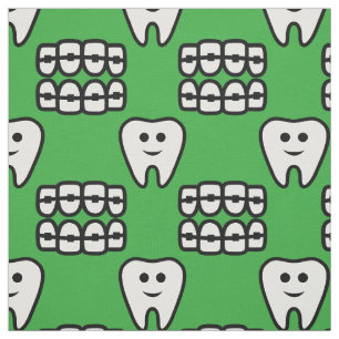 Cute Braces Pattern Fabric