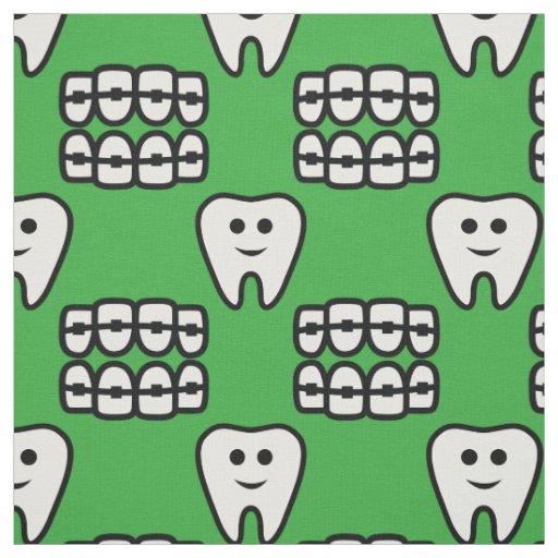 Cute Braces Pattern Fabric