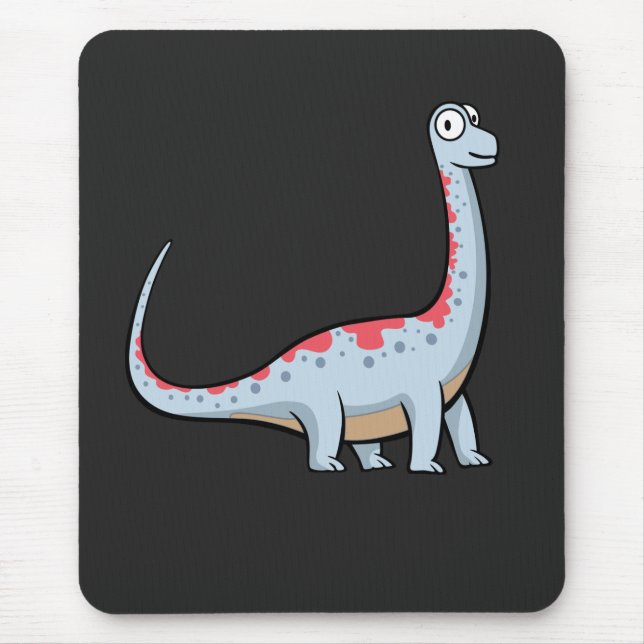 Cute Brachiosaurus Long Nick Dinosaur Mouse Pad (Front)