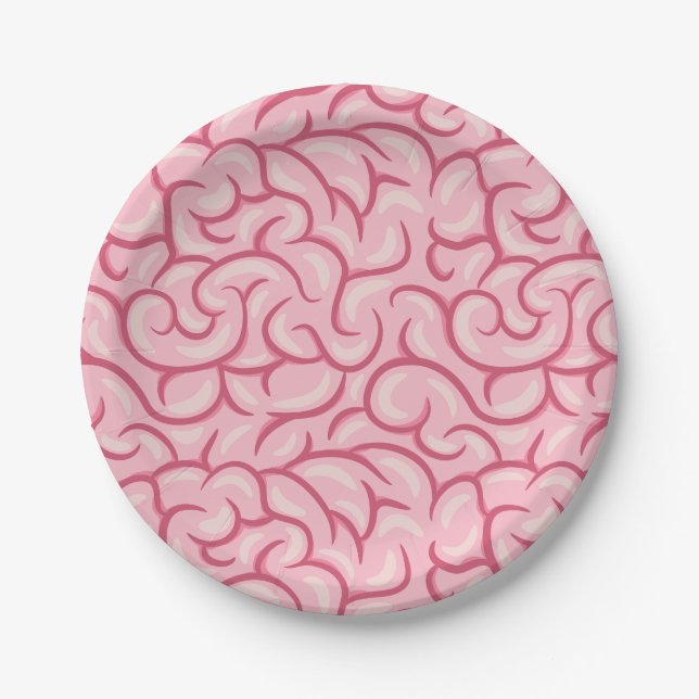 Cute Brain Paper Plates (Front)