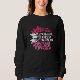 Cute Brave Strong Hopeful Breast Cancer Awareness Sweatshirt