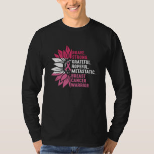 Cute Brave Strong Hopeful Breast Cancer Awareness T-Shirt