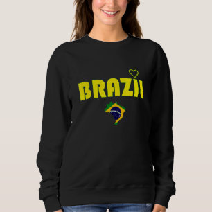 Cute Brazil Heart National South Latin America Wom Sweatshirt