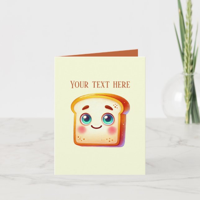 Cute bread slice customizable bakery vendors card (Front)