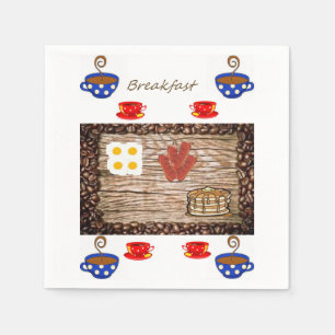 Cute Breakfast Egg Paper Napkins