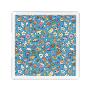 Cute Breakfast Food Acrylic Tray