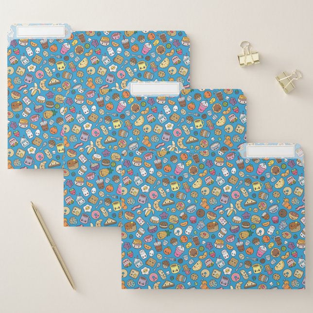 Cute Breakfast Food file folders (Set)