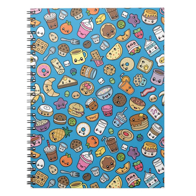 Cute Breakfast Food Notebook (Front)