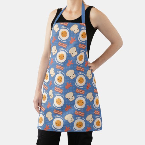 Cute Breakfast Food Pattern Apron